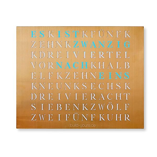 build-yours.de Wanduhr Wortuhr Jupiter in Deutsch günstig online kaufen