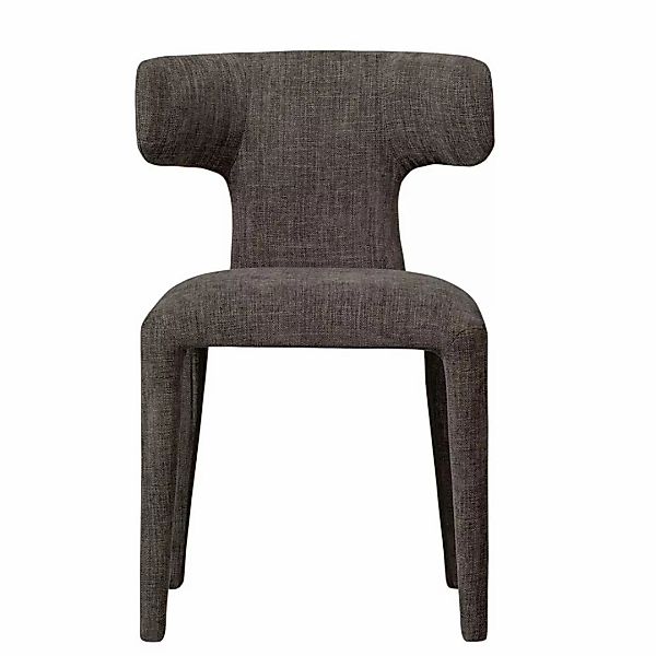 Essstuhl Stuhl Küche in Dunkelbraun aus Webstoff (2er Set) günstig online kaufen