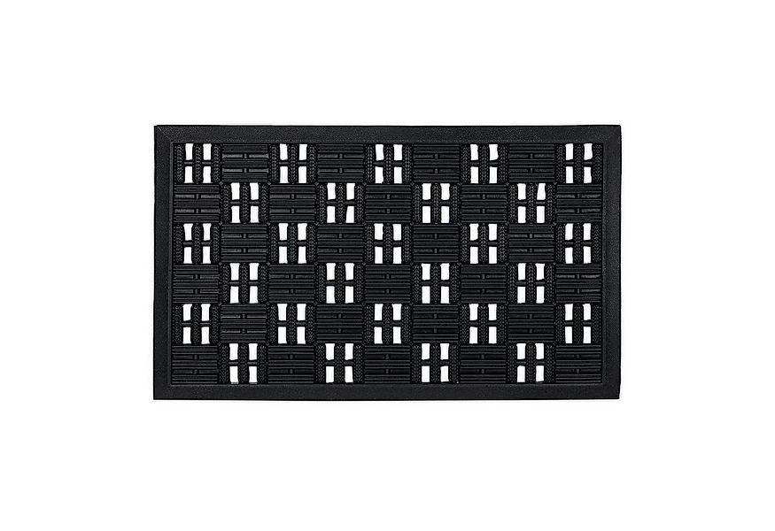 relaxdays Fußmatte Gummi Fußmatte in Gitter-Optik, Höhe: 10 mm günstig online kaufen