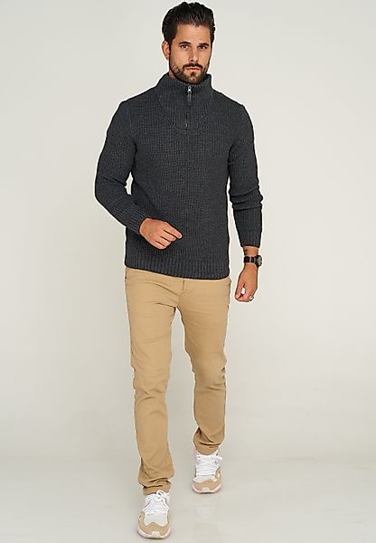 CARISMA Strickpullover CRHAMAR Grobstrick Muster Troyer günstig online kaufen