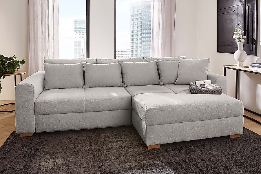 Jockenhöfer Gruppe Ecksofa "Kampen L-Form, B: 288 cm" mit Bettfunktion, Bet günstig online kaufen