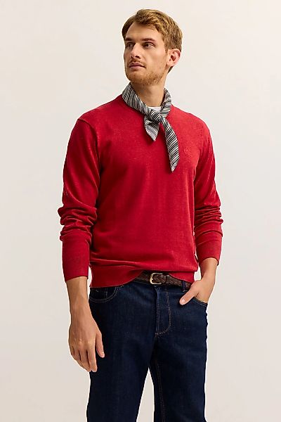bugatti Rundhalspullover "Regular Fit" Basic Essential aus reiner Baumwolle günstig online kaufen