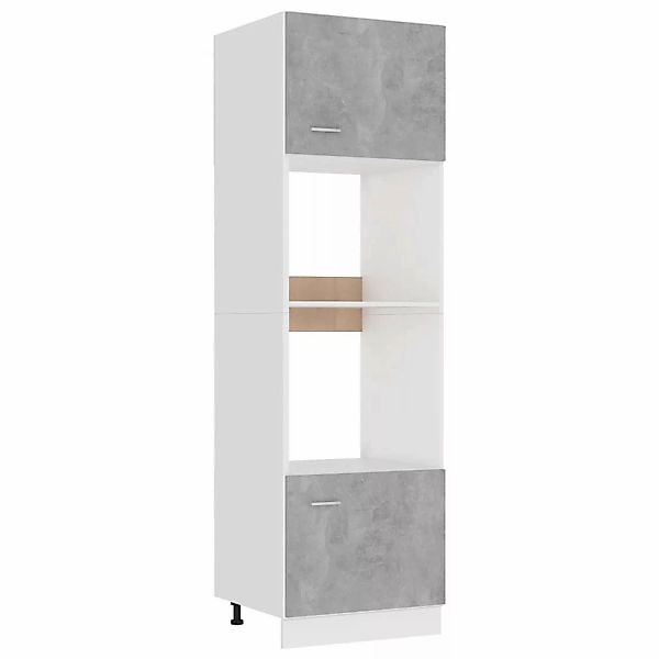 Mikrowellenumbauschrank Betongrau 60x57x207 Cm Spanplatte günstig online kaufen