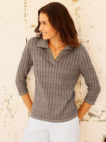 Witt Strickpullover Polopullover 3/4-Arm günstig online kaufen