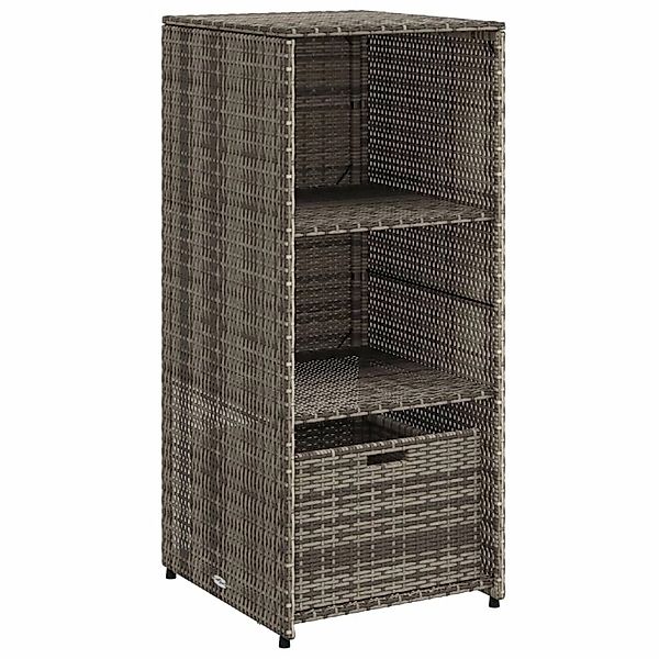 VidaXL Gartenschrank Grau 50x55x115 cm Poly Rattan günstig online kaufen