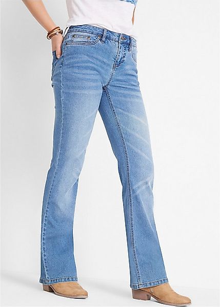 bonprix Bootcut-Jeans Regular Fit, Five-Pocket-Style, leichte Used-Optik günstig online kaufen