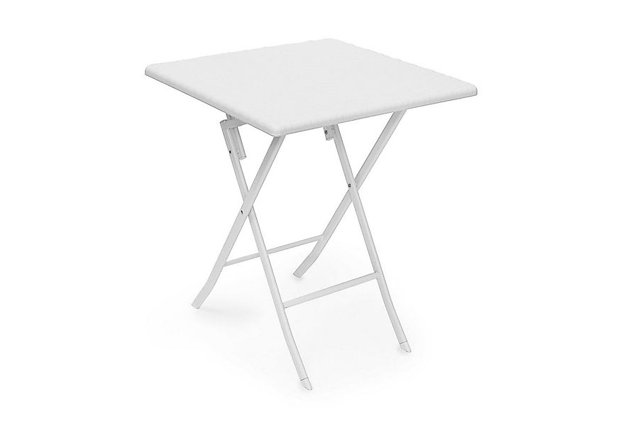 relaxdays Klapptisch Gartentisch klappbar BASTIAN, Weiß günstig online kaufen