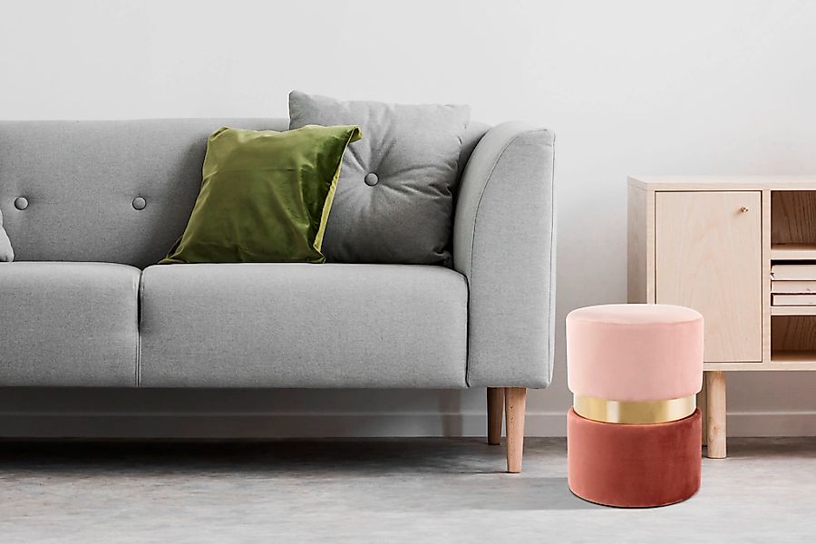 Kayoom Sitzhocker "Hocker Gipsy 825, stilvoller Sitzhocker, runde Form, sti günstig online kaufen