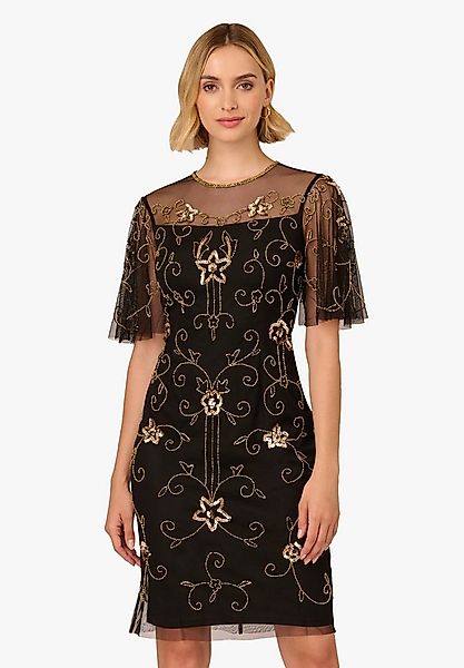 Adrianna Papell Abendkleid Beaded Illusion Neck Dress Funkelndes Cocktailkl günstig online kaufen