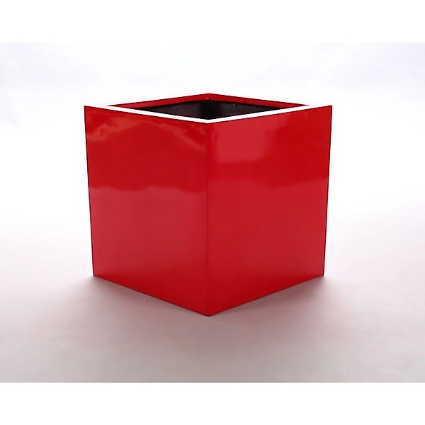Elegant Einrichten Pflanzkübel Fiberglas Quadratisch 48x48x48cm Hochglanz-R günstig online kaufen