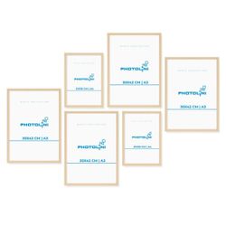 PHOTOLINI Bilderrahmen 6er Set Modern Schmal günstig online kaufen