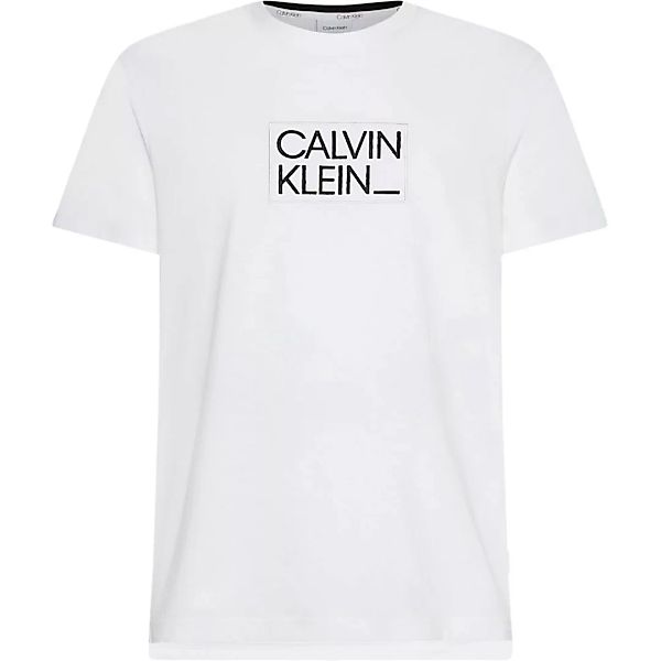 Calvin Klein Badge Box Logo Kurzärmeliges T-shirt S Bright White günstig online kaufen