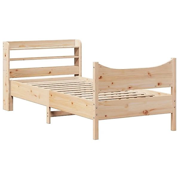 vidaXL Massivholzbett mit Kopfteil 90x200 cm Kiefer 3307053 günstig online kaufen