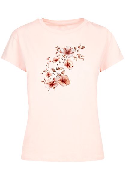 F4NT4STIC T-Shirt "Rosa Blumenzweig 3D" Premium Qualität günstig online kaufen