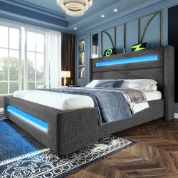 Flieks Polsterbett, Hydraulisches Stauraumbett 140x200cm mit günstig online kaufen