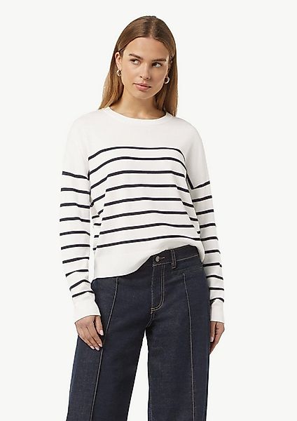 comma Longpullover Strickpullover Strickpullover mit Strukturstreifen günstig online kaufen