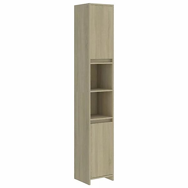 Badezimmerschrank Sonoma-eiche 30x30x183,5 Cm Spanplatte günstig online kaufen