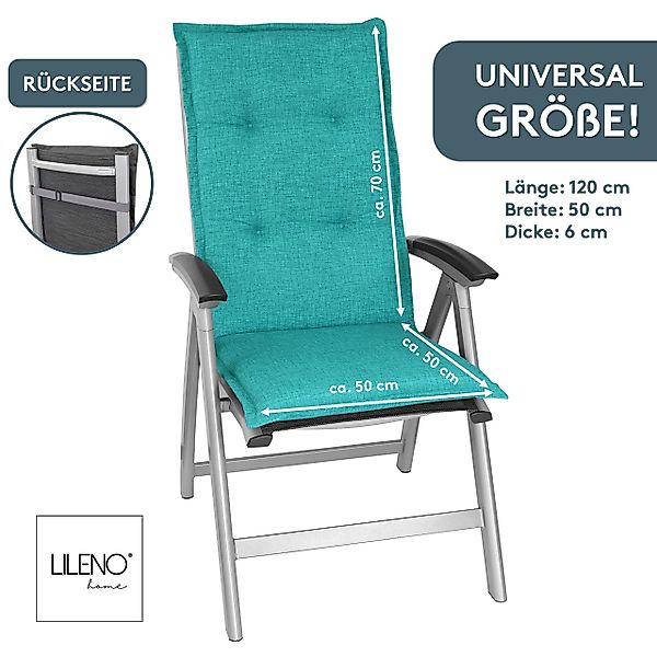 LILENO HOME Hochlehnerauflage Gartenstuhl Auflage, bequeme günstig online kaufen