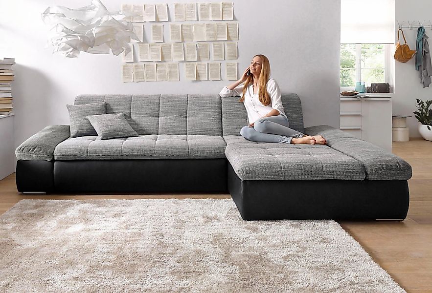 DOMO collection Ecksofa "Moric, L-Form, XXL-Sofa - Breite 300cm", wahlweise günstig online kaufen
