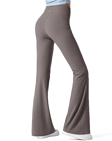 G4Free Jogginghose Damen hoher Schlaghose gerippte Yogahose Jogginghose Kla günstig online kaufen