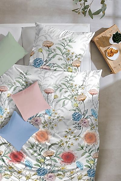 Primera Bettwäsche "Mako-Satin-Bettwäsche Gartenparty" 2 Stk. tlg. mit über günstig online kaufen