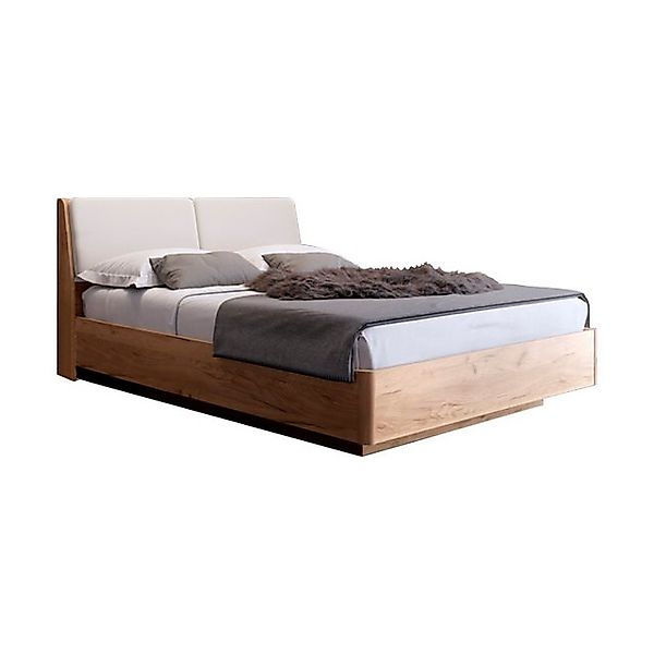 Xlmoebel Bett Modernes Doppelbett aus Holz in eleganter Beige-Optik für sti günstig online kaufen