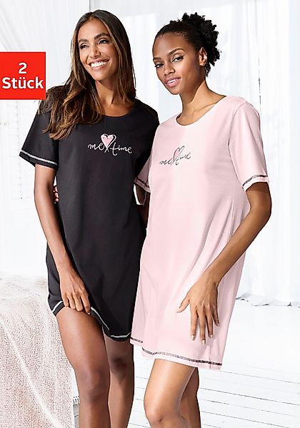 Vivance Dreams Sleepshirt, (Packung, 2 Stück), im Doppelpack mit Karomuster günstig online kaufen