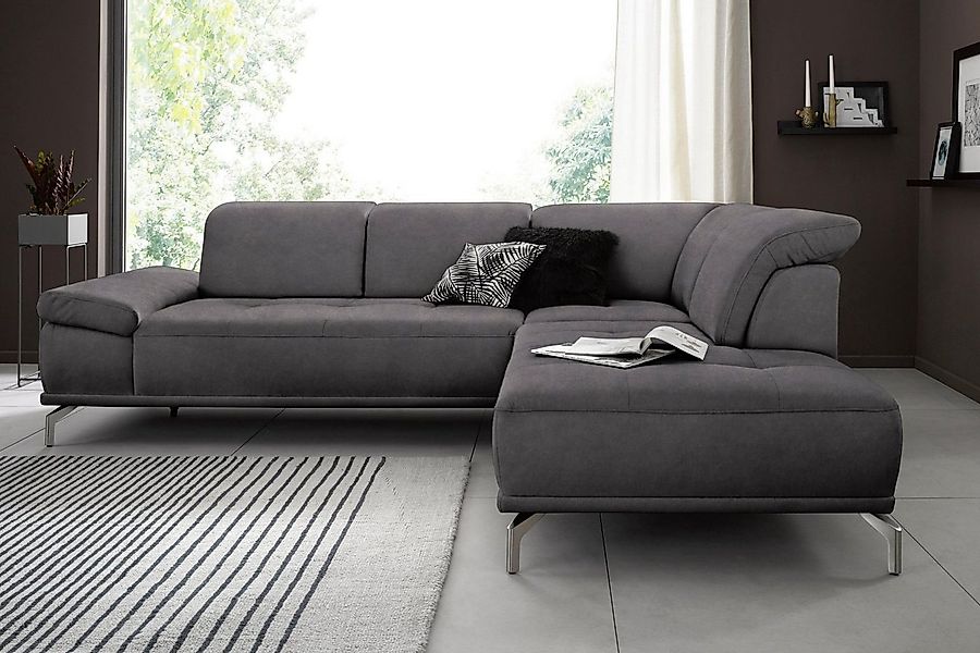 Places of Style Ecksofa "Caluna", Inkl.Sitztiefenverstellung, wahlweise mit günstig online kaufen
