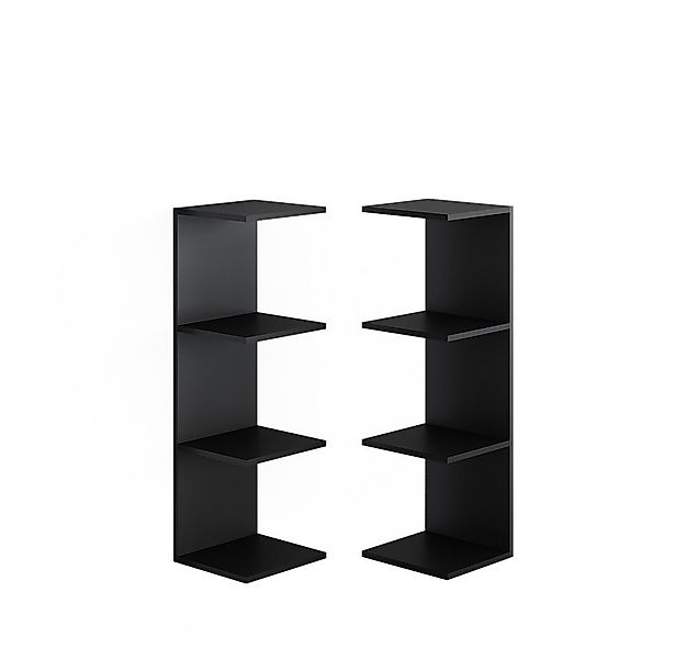 Vicco Bücherregal Paolo, Schwarz, 30 x 95 cm 2er Set, 2-tlg. günstig online kaufen