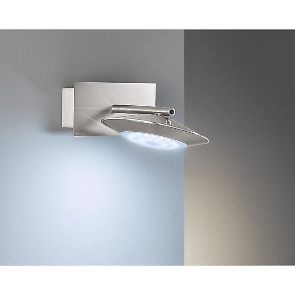 Fischer & Honsel LED-Wandleuchte Beta Nickel Matt günstig online kaufen