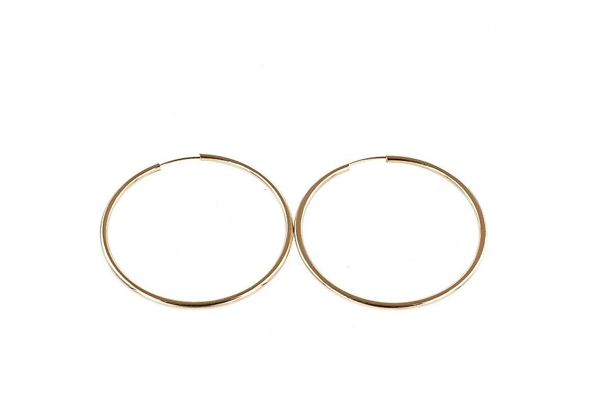 Bella Carina Paar Creolen Creolen Ohrringe aus 585 Gold 14 Karat 3,5 cm Dur günstig online kaufen