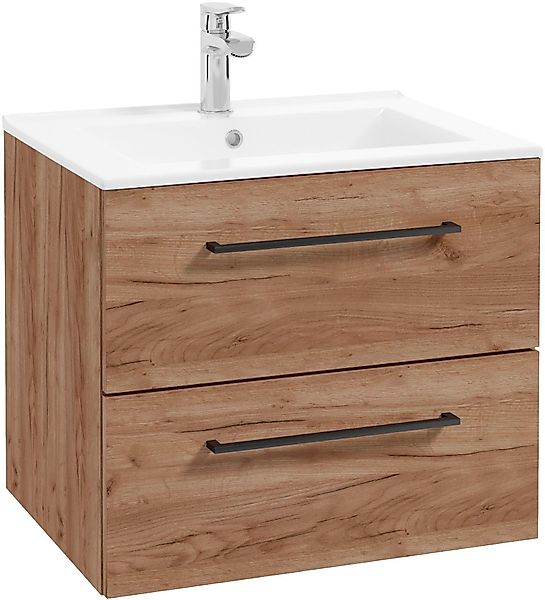 welltime Waschtisch "Palermo" Set, Badmöbel inkl. Waschbecken, Breite 60cm günstig online kaufen