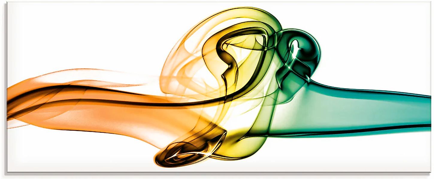 Artland Glasbild "Aufeinanderprallen von blau und grün" Gegenstandslos 1 St günstig online kaufen