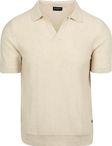 Suitable Knitted Poloshirt Riva Harring Ecru - Größe XXL günstig online kaufen