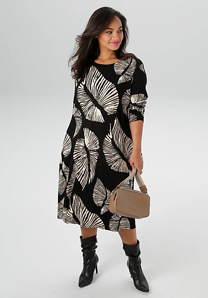 Aniston PLUS Jerseykleid aus weicher Milano Rib-Qualität - NEUE KOLLEKTION günstig online kaufen