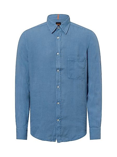 BOSS Relegant Hemd Leinen Blau - Größe XXL günstig online kaufen