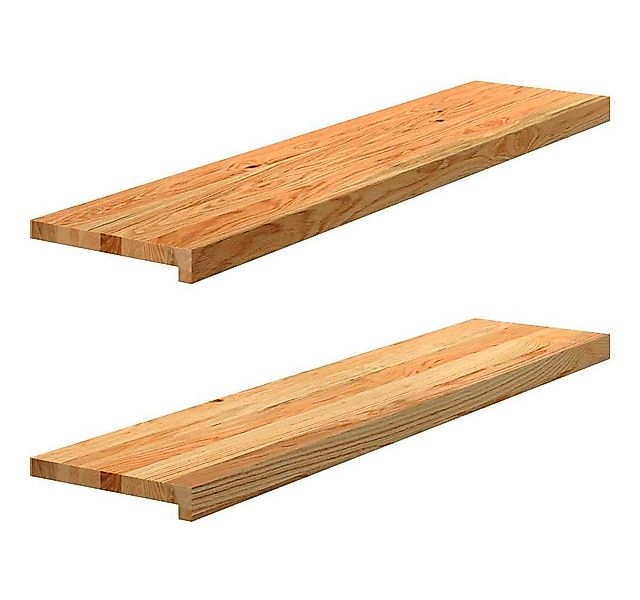 vidaXL Fensterbank Fensterbänke 2 Stk. Hellbraun 110x25x2 cm Massivholz Eic günstig online kaufen