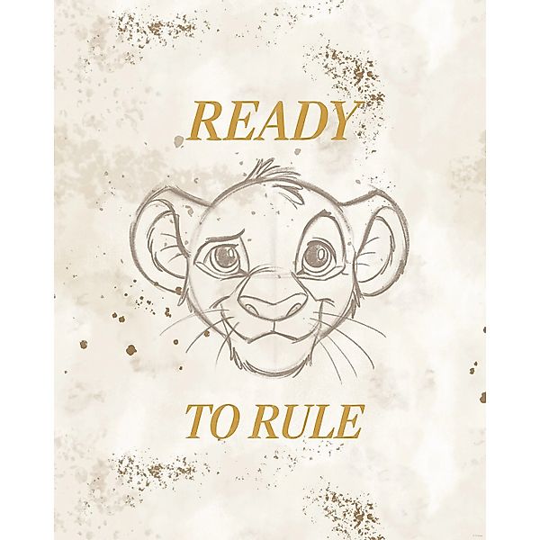 Komar Wandbild Disney The Lion King Ready to Rule 40 cm x 50 cm Beige günstig online kaufen