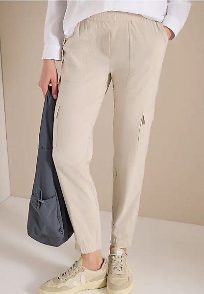 Mid Waist Slim Leg Hose im Cargo-Look günstig online kaufen