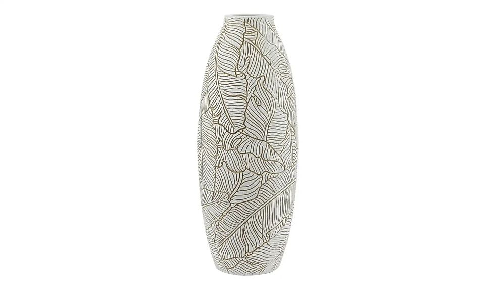 HOME STORY Deko Vase   ¦ weiß ¦ Polyresin (Kunstharz) ¦ Maße (cm): H: 43  Ø günstig online kaufen
