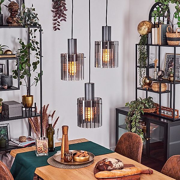 hofstein Hängeleuchte Hängelampe aus Metall/Glas in günstig online kaufen
