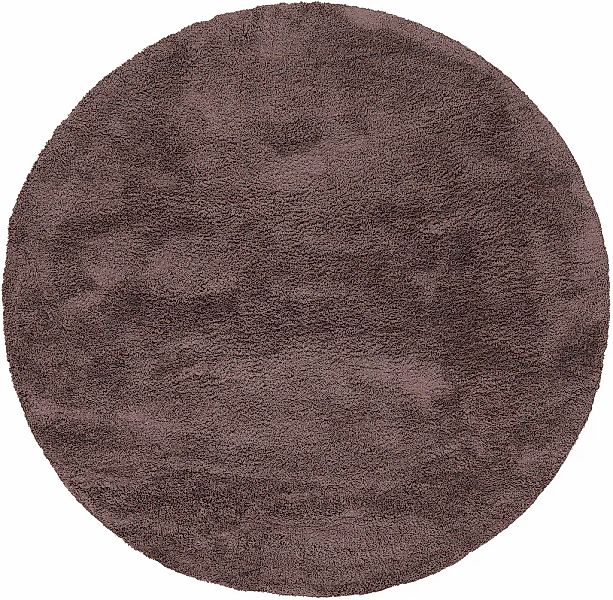 carpetfine Teppich "Silky" rund 20 mm Höhe Shaggy, Langflor, uni, besonders günstig online kaufen