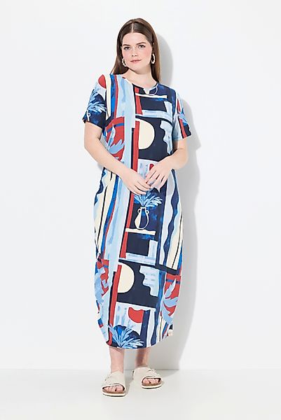 Ulla Popken Midikleid Maxikleid Vasen Rundhals günstig online kaufen