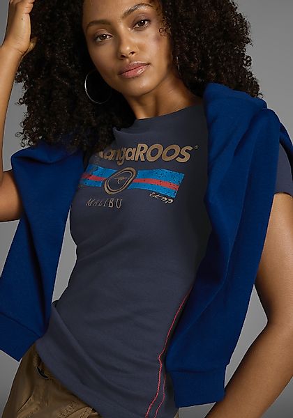 KangaROOS T-Shirt, Kurzarm, unifarben und bedruckt, Rundhalsausschnitt günstig online kaufen
