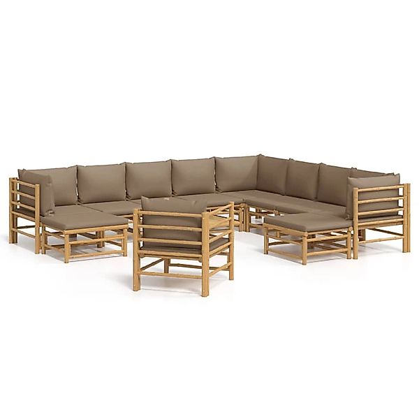 vidaXL Gartenlounge-Set 12-tlg. Garten-Lounge-Set mit Kissen günstig online kaufen