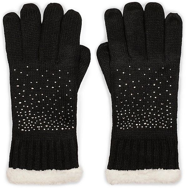 styleBREAKER Strickhandschuhe Strickhandschuhe mit Strass und Fleece (1-St) günstig online kaufen