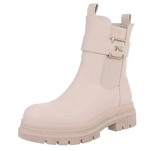 Ital-Design Moderne Damen-Stiefelette mit Schnalle für günstig online kaufen