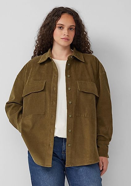 QS Langarmbluse Bluse Bluse aus Baumwollcord günstig online kaufen