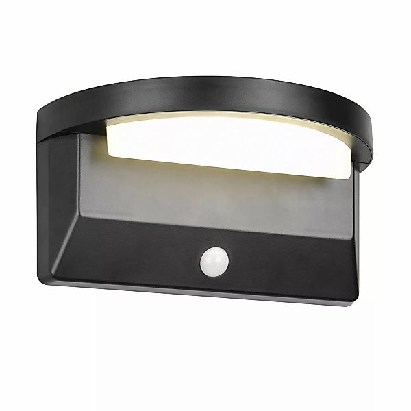 Reality LED-Outdoor-Wandleuchte Moro mit Bewegungsmelder Schwarz Matt günstig online kaufen
