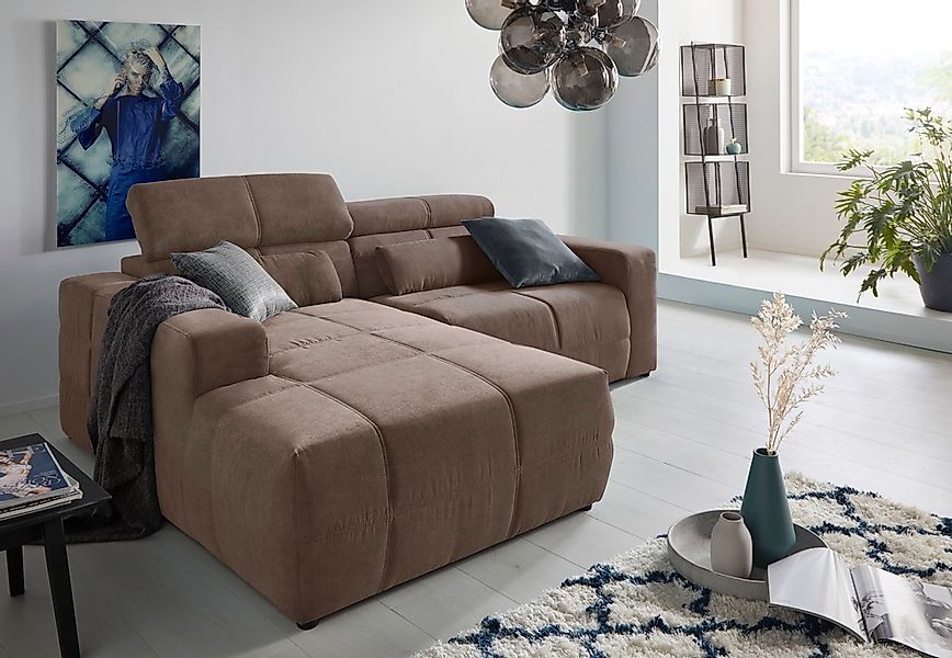 DOMO collection Ecksofa "Brandon Sitzbelastung 140 kg, kleine Ausführung B/ günstig online kaufen